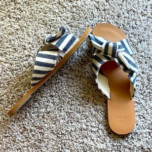 A New Day Nautical Stripe Bow Sandals